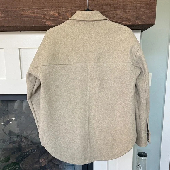 CALIA by Carrie Underwood Beige Utility Shacket Jacket - Picture 3 of 4